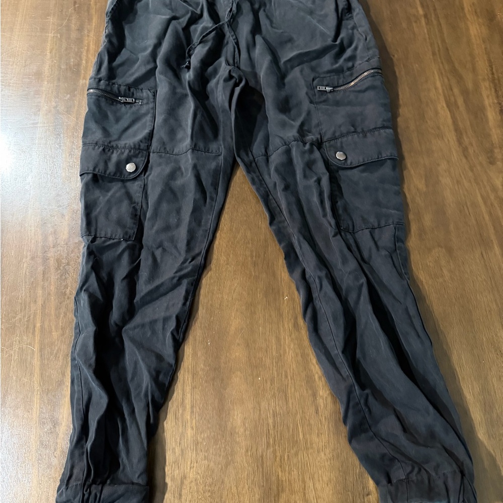 Banana Republic Black Ankle Cargo Pants
